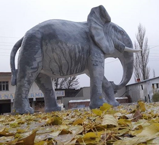 Mermer fil heykeli-500