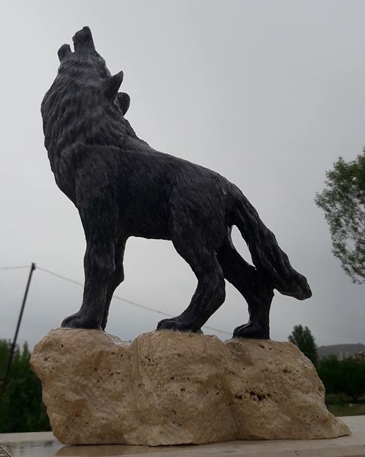 Mermer bozkurt heykel- 603