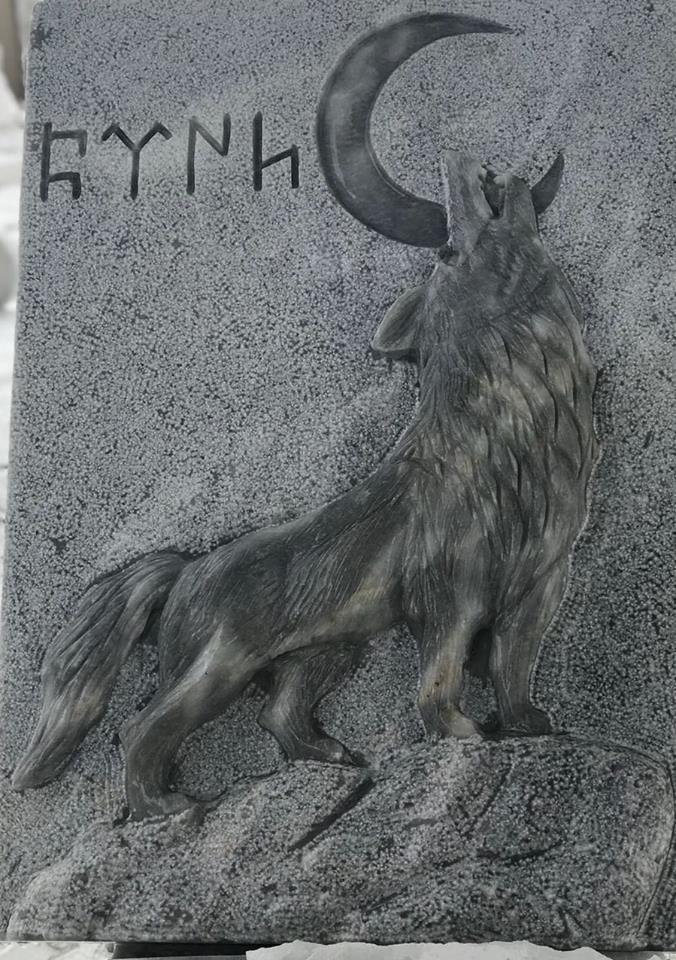 Mermer  bozkurt tablo-